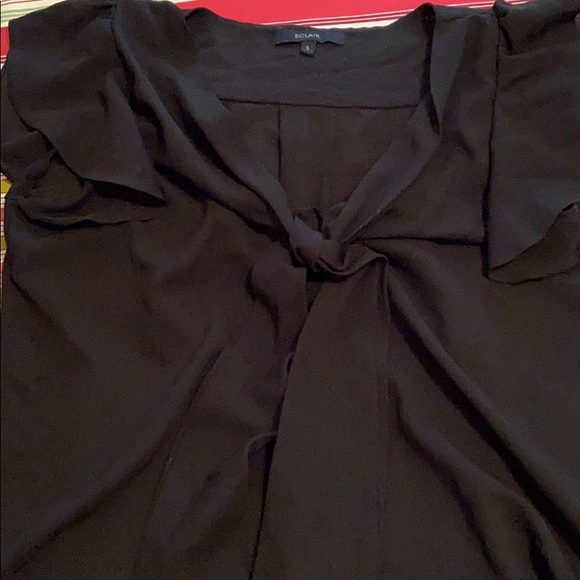 Eclair flutter sleeve blouse with neck tie - Picture 5 of 5